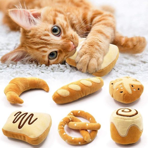 Bread Catnip Toys Kitten Interactive Toys for Cat Lover - Picture 1 of 4